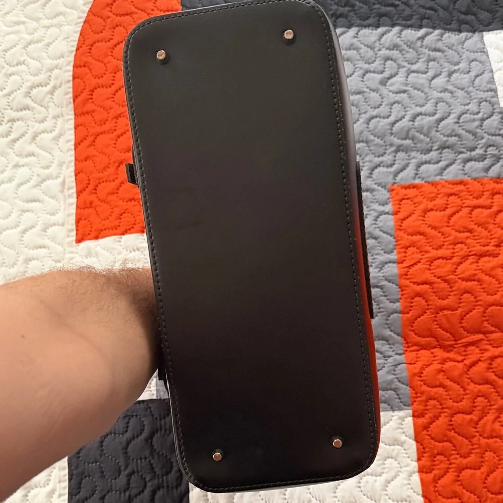 Dr. Martens Black Leather Top Handle Satchel bag with Buckles - Picture 3 of 6